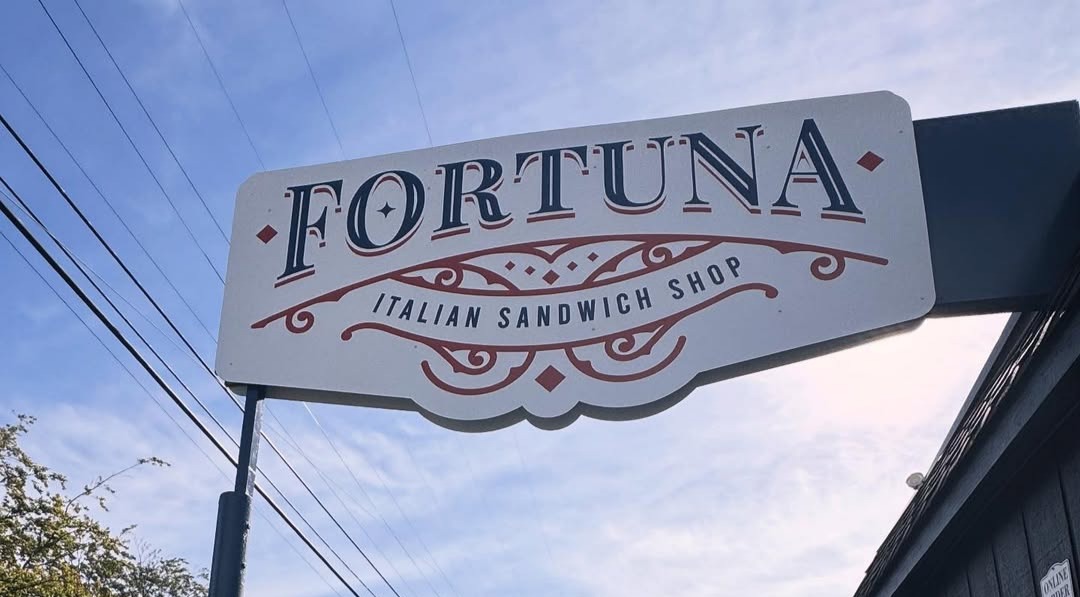 Fortuna storefront on Greenwood Ave — former dry cleaner, now Seattle's best sandwich shop